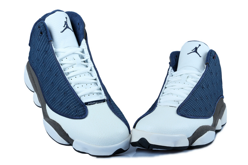 Air Jordan 13 Mens Shoes Navy Blue/White Online